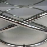 Mac chrome and smoked glass Coffee Table from Miniforms, Italy, 1970s