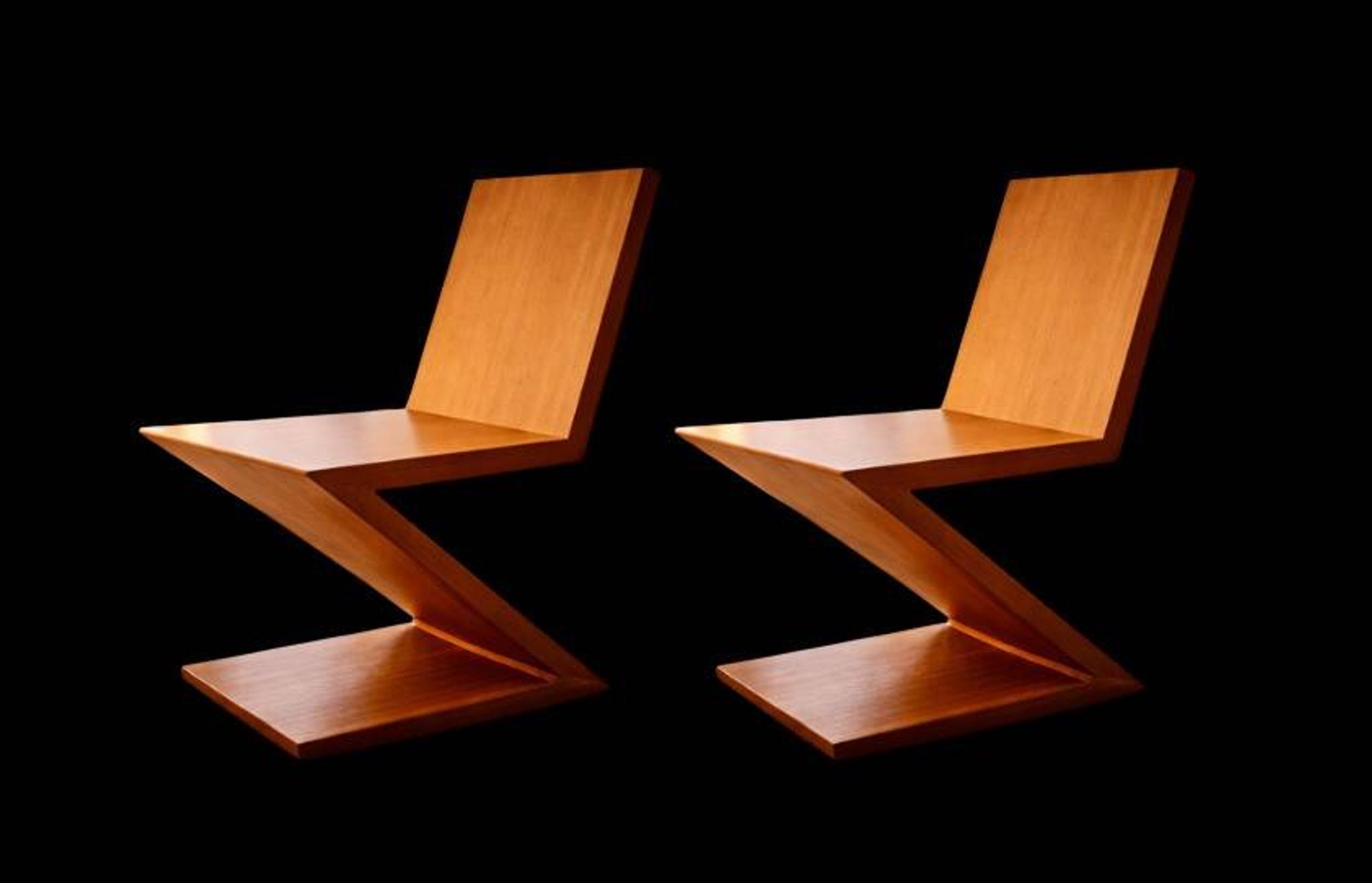 Paire de Chaises "ZIG ZAG" modèle original des années 1970