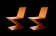 Pair of "ZIG ZAG" chairs, original model from the 1970s.