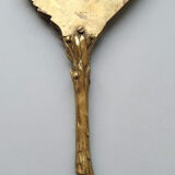 Mirror opposite hand bronze XVIII 13x32cm