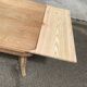 Renovated Art Deco extendable dining table in solid oak and pine from the 1960s.