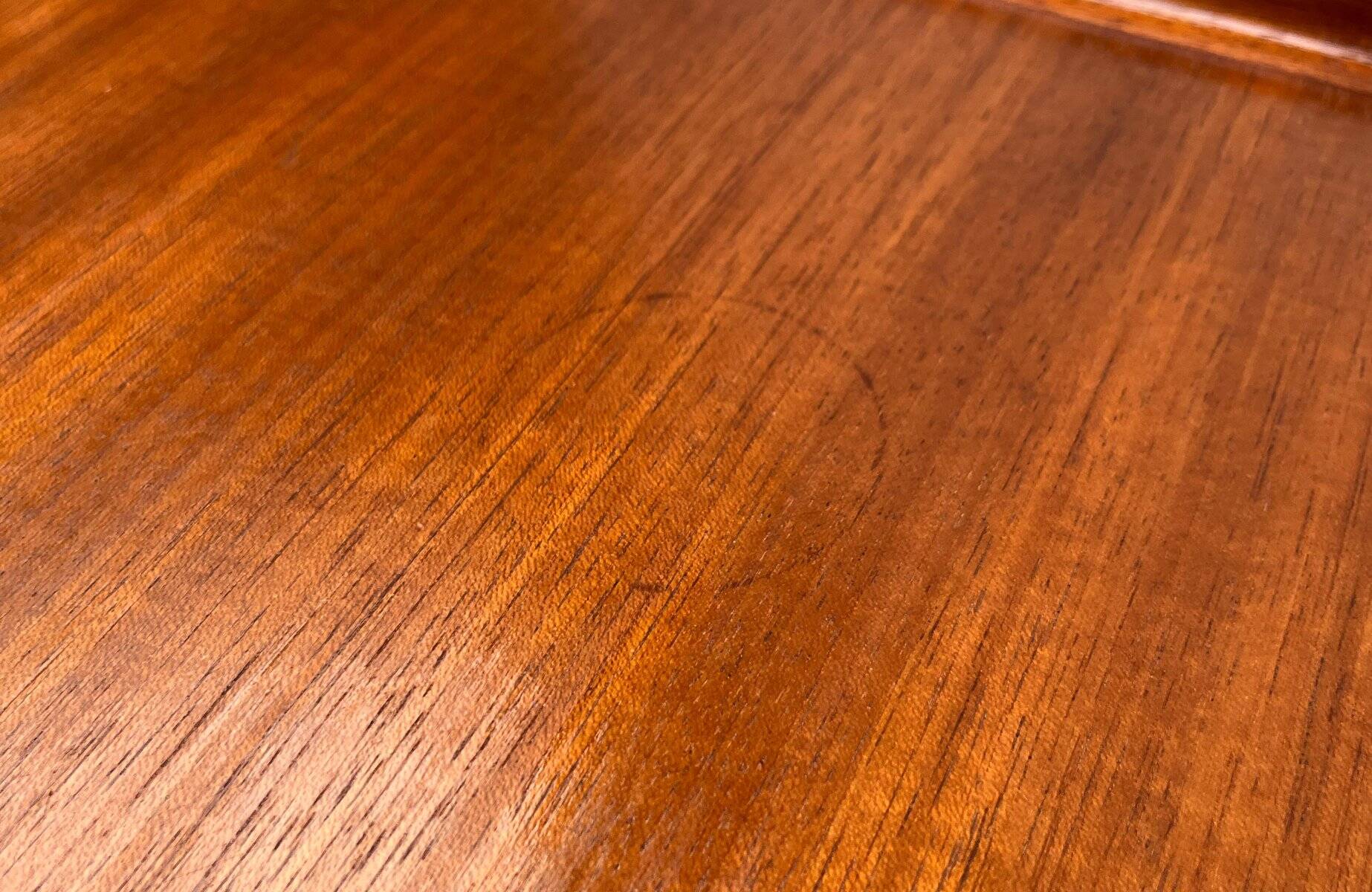 Mid-century teak and walnut side table, 1960s.