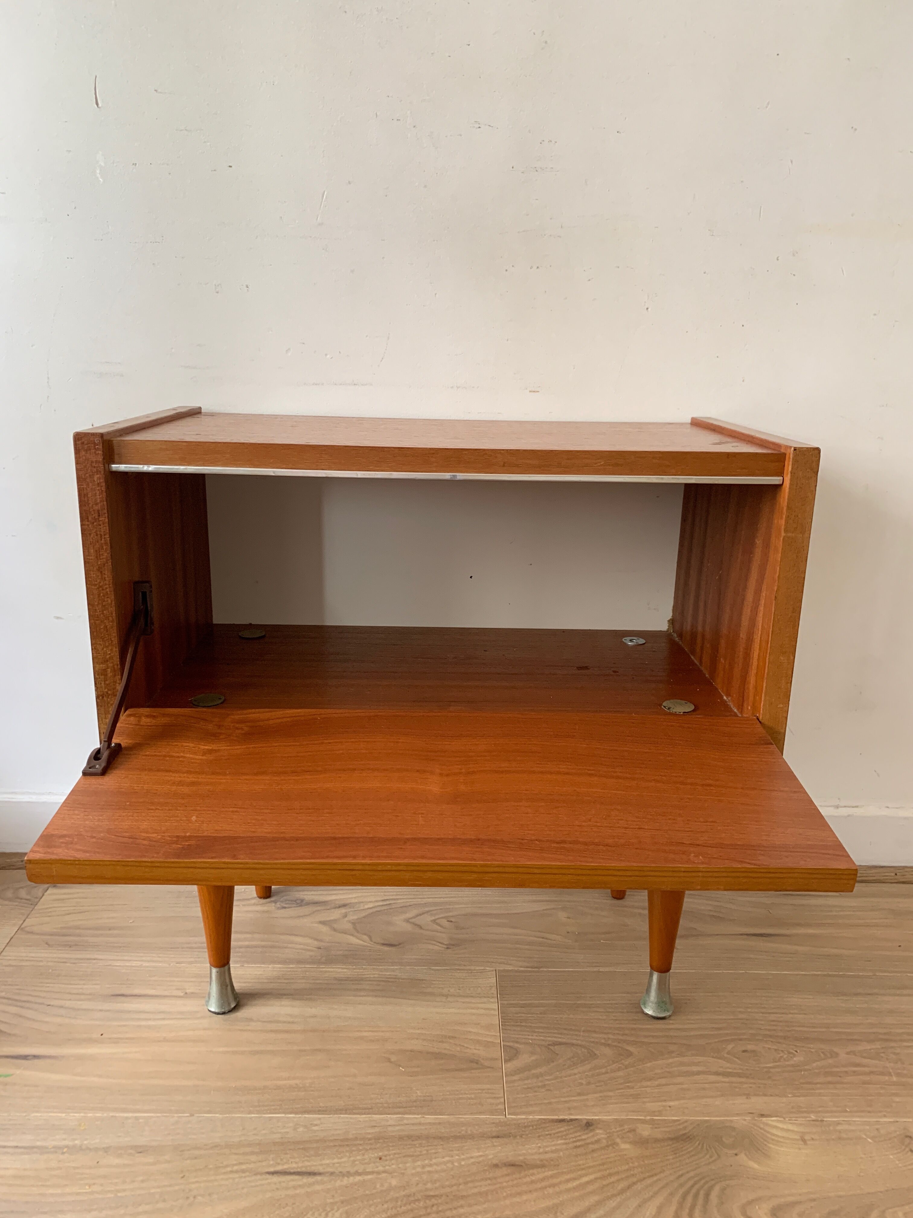 Scandinavian teak nightstand bedside table