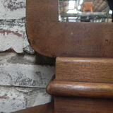 Standing art deco mirror in mahogany frame