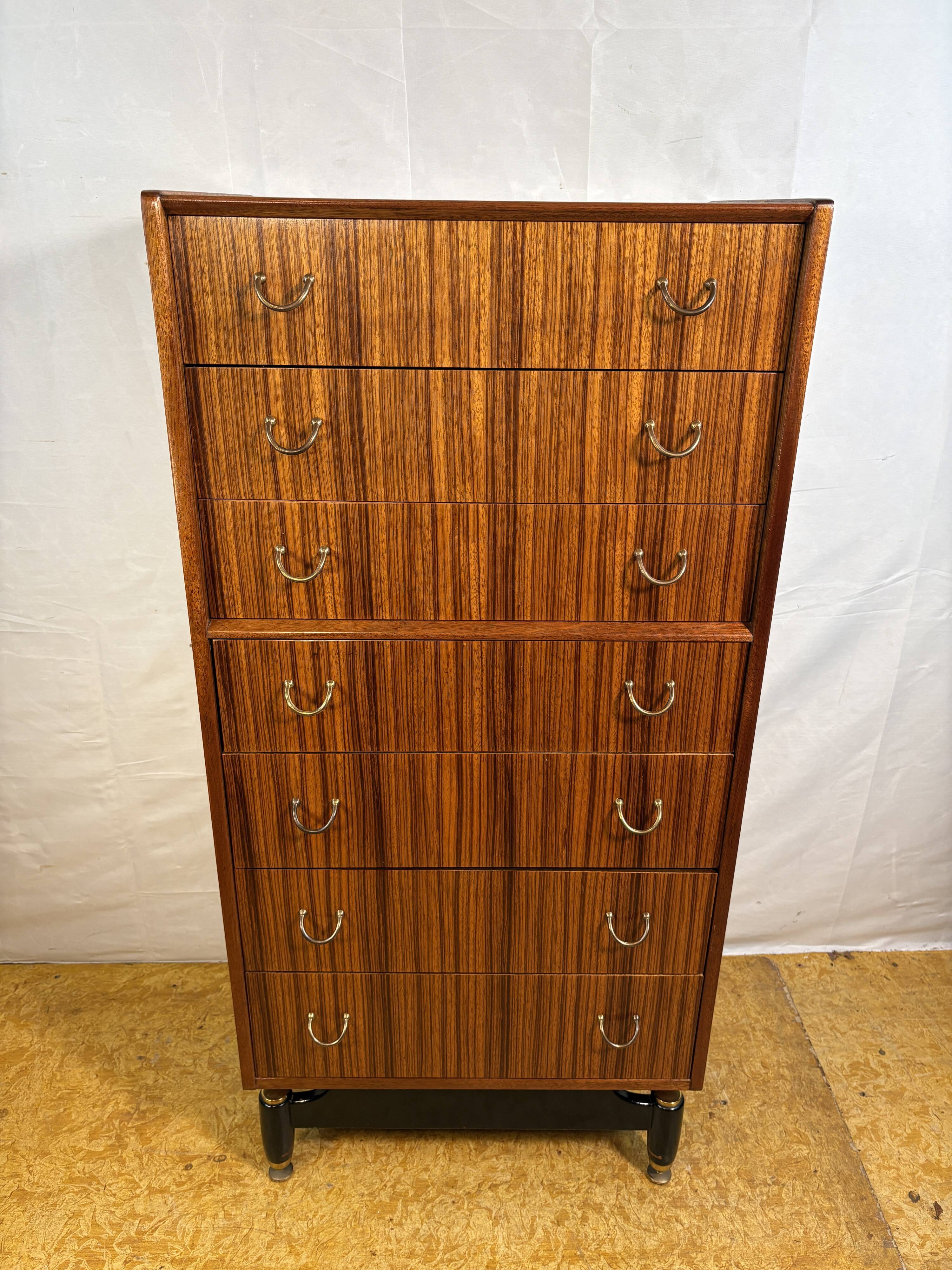 Mid Century Retro Vintage G-Plan Librenza Teak Wood Tallboy 1950s  E.Gomme