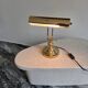Vintage gold Art Deco banker lamp