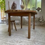 70s oval pine table from Les Arcs