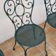 Set of 4 antique garden chairs in wrought iron from 1900.