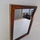 1960s Czechoslovak Mid-Century Wooden Mirror with Graphic Frame Detail