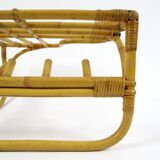 Bamboo and rattan coat rack, 1960s