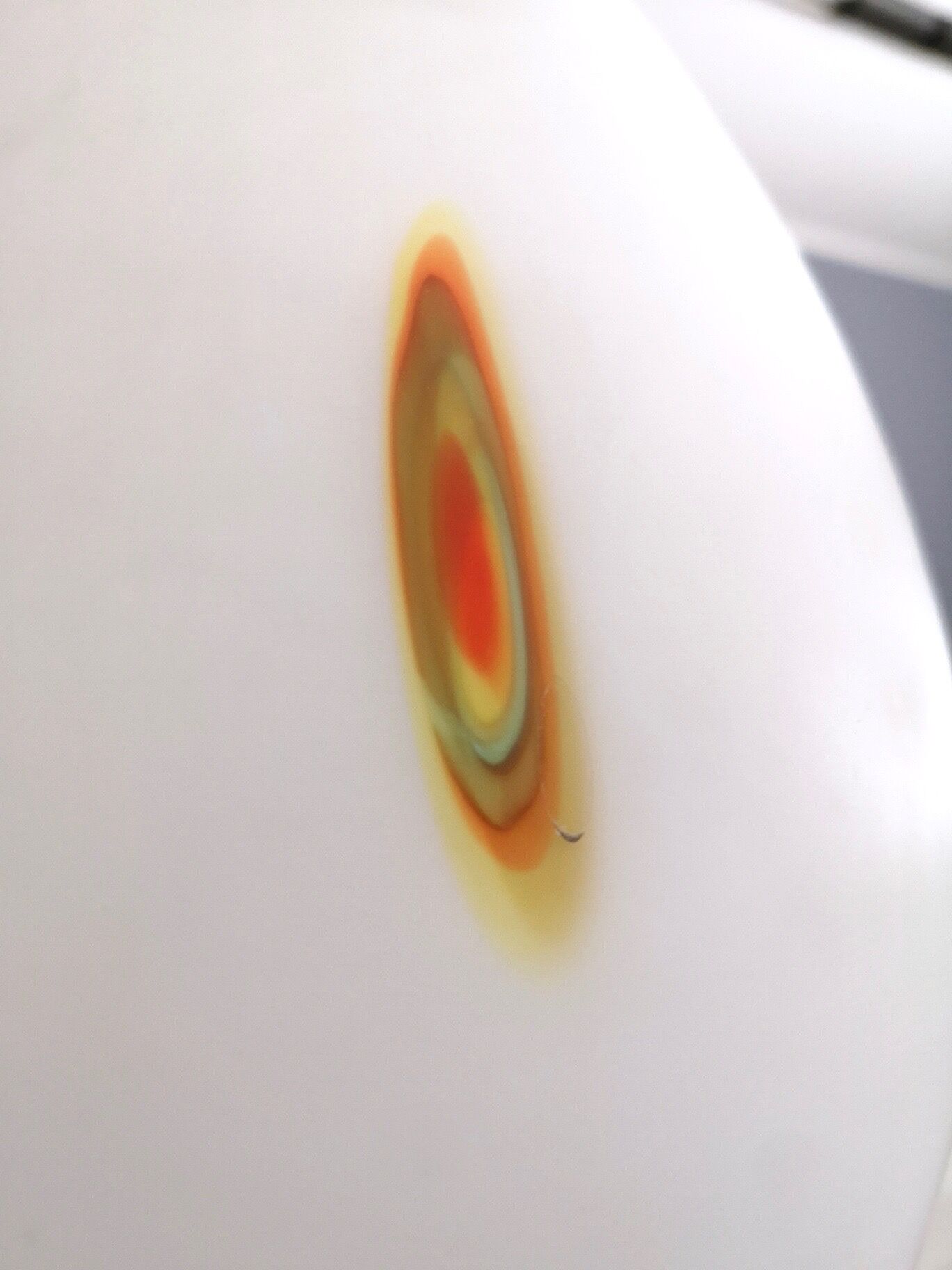 Vintage Encased and Blown Glass Pendant with Orange Murrine, Italy