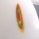 Vintage Encased and Blown Glass Pendant with Orange Murrine, Italy
