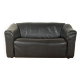 DS-47 two-seater sofa by de Sede, 1970s, black nappa leather