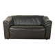 DS-47 two-seater sofa by de Sede, 1970s, black nappa leather
