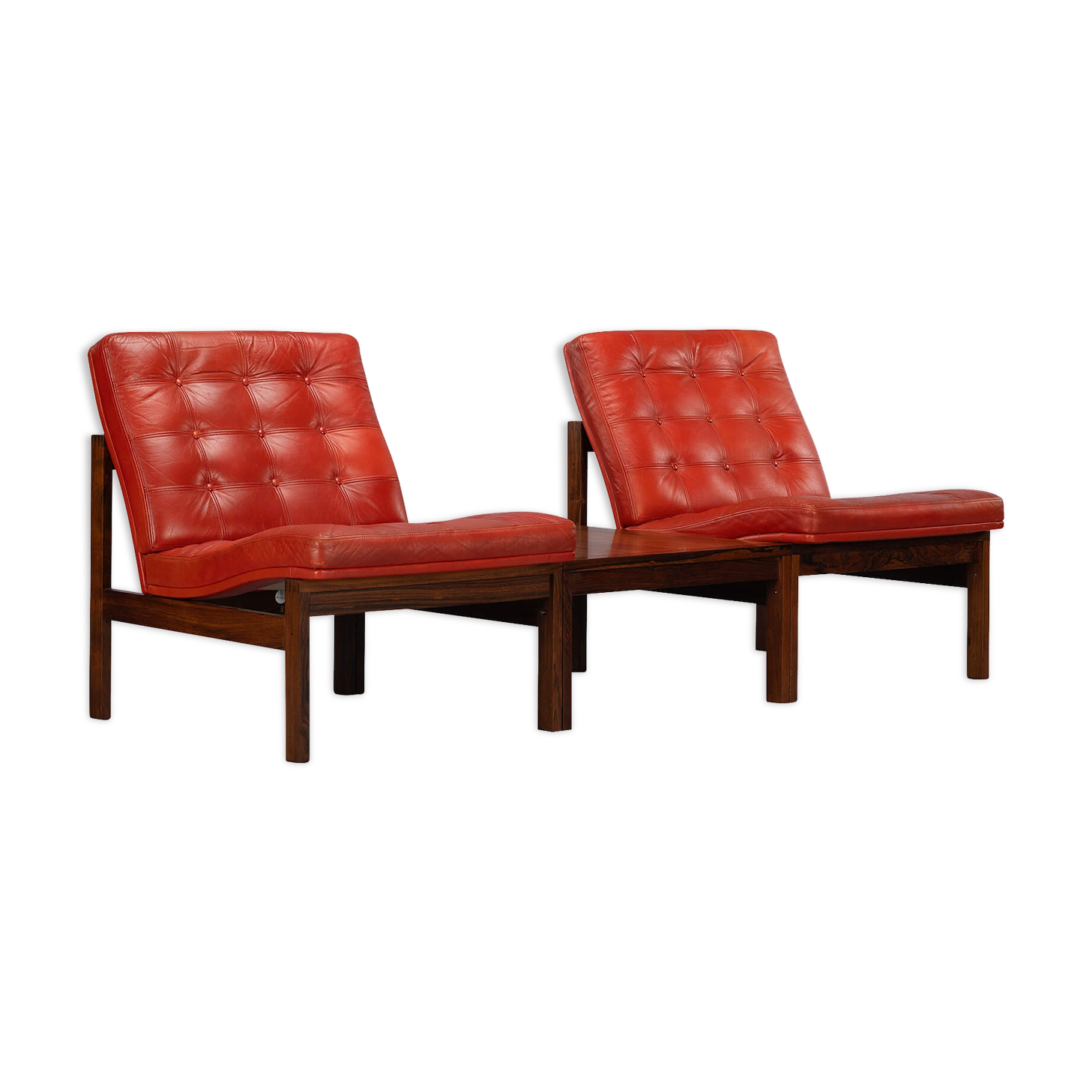 Moduline Easy chair and table by Ole Gjerlov-Knudsen, for France & Son 1960s