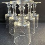 6 verres à vin – cristal léger taillé