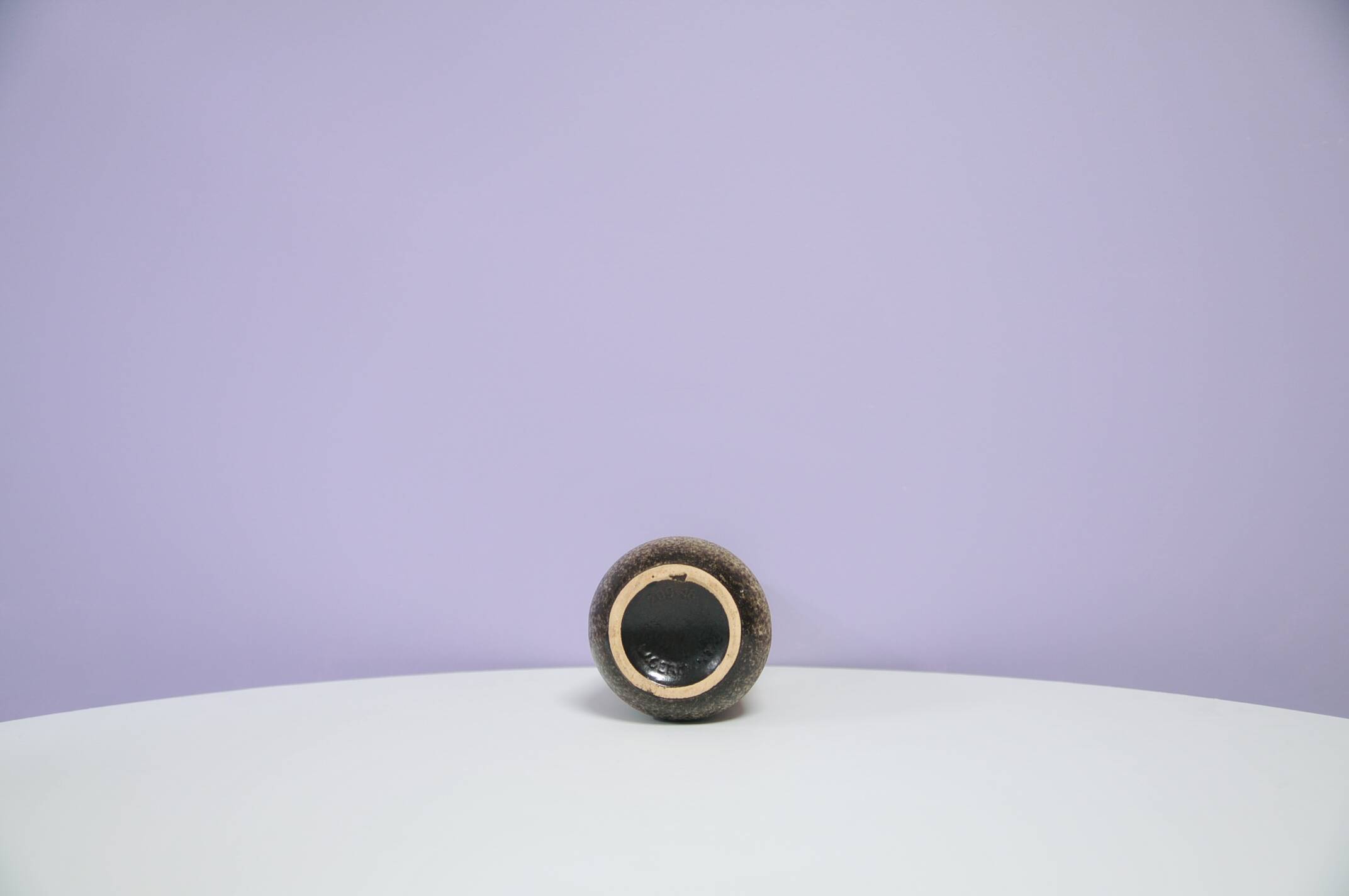 Brown & ochre curl West Germany vase