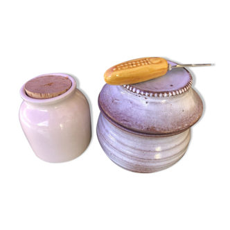 Butter and mustard pot