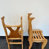 Paire de chaises brutaliste