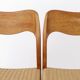 Set of 6 Niels Otto Møller Model 71 Dining Chairs, 1960s, Danish Vintage