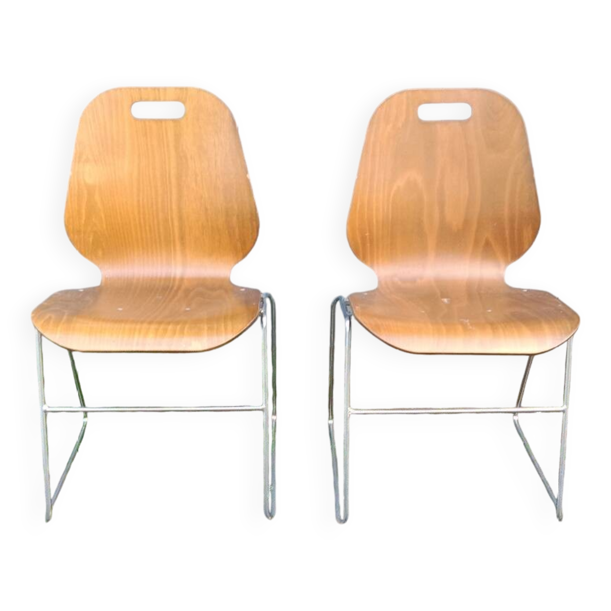 Light wood chairs