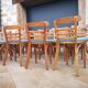 Lot de 24 chaises de bistrot restaurant vintage