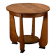 Table d'appoint Art Déco et Arts & Crafts néerlandaise en chêne massif, années 1930.