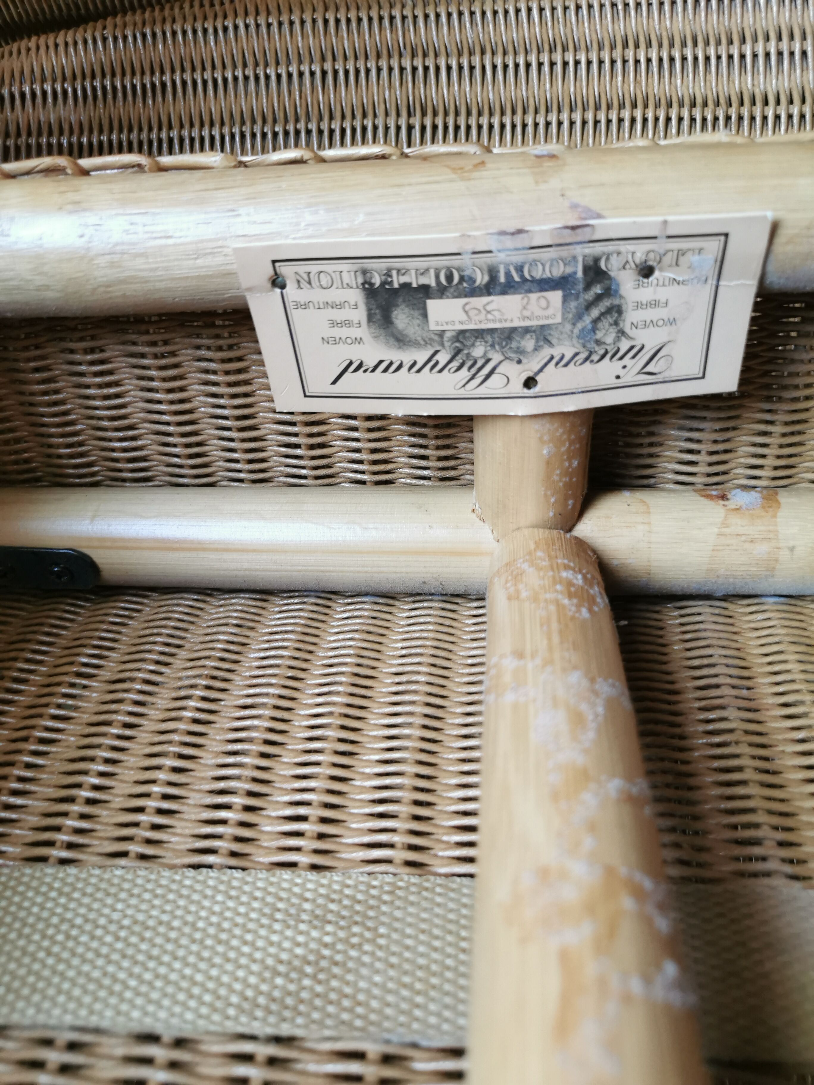 6 chairs Vincent Schepard Lloyd Loom vintage