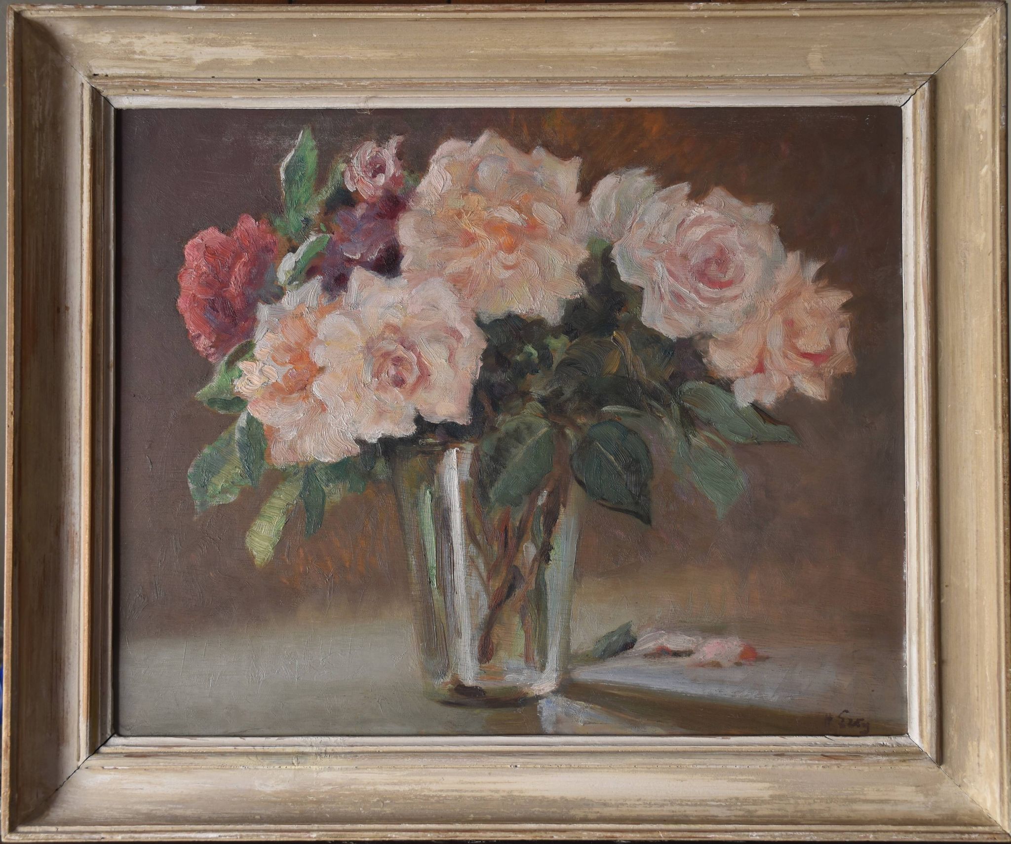 Hippolyte Léty, Roses dans un verre (vers 1920)