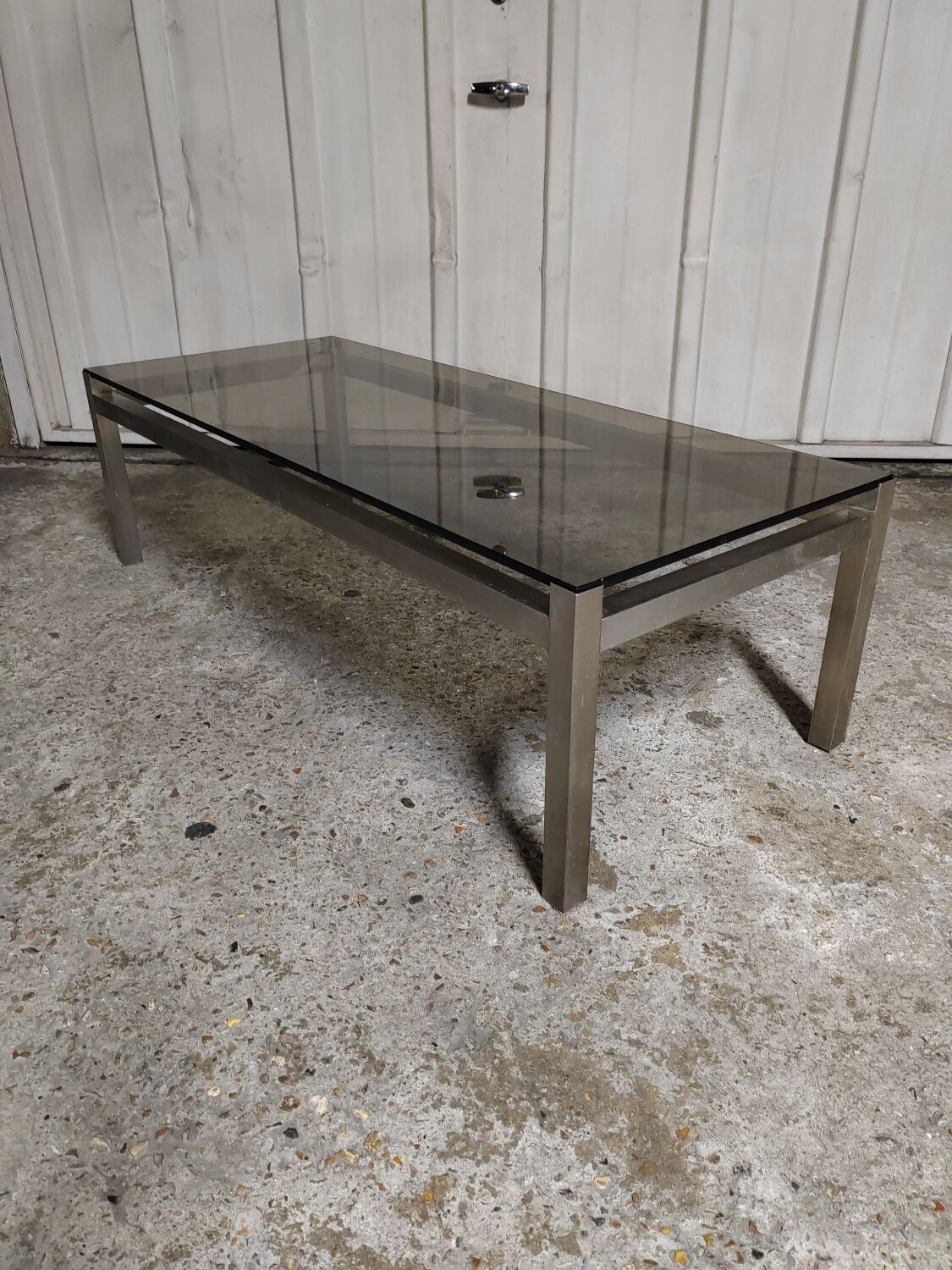 Glass and chrome table 1970