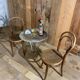 Old garden or bistro pedestal table