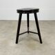 Tabouret tripode industriel métal et bois