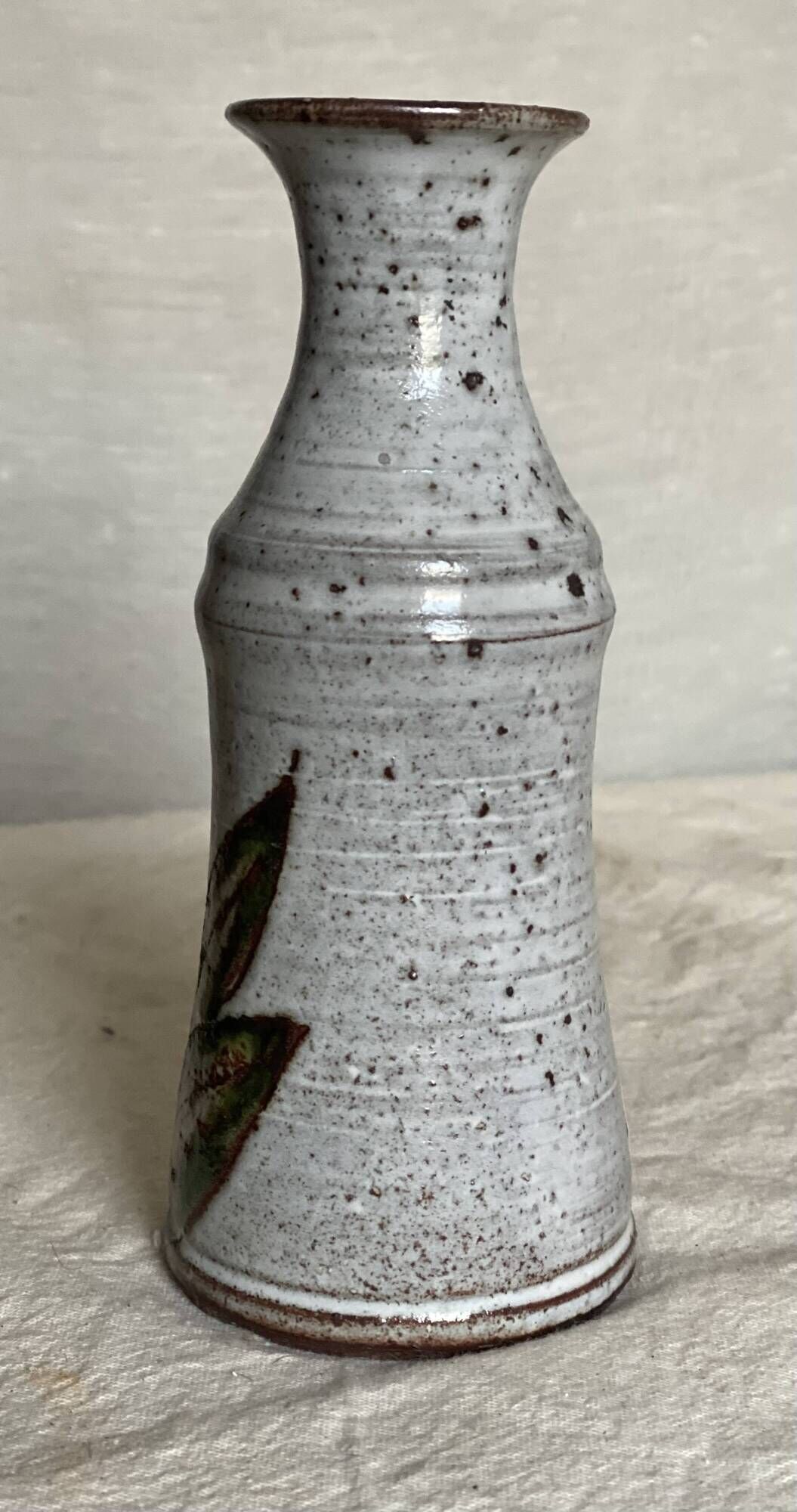 Edmond Guizol's glazed pyrite stoneware vase in Vallauris circa 1960