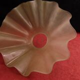 Abat jour plissé en verre dépoli