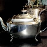 Magnifique Théière Art Déco en métal Argenté - 1920 - Origine Angleterre