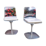 Pair of chairs, in plexiglass, 70s