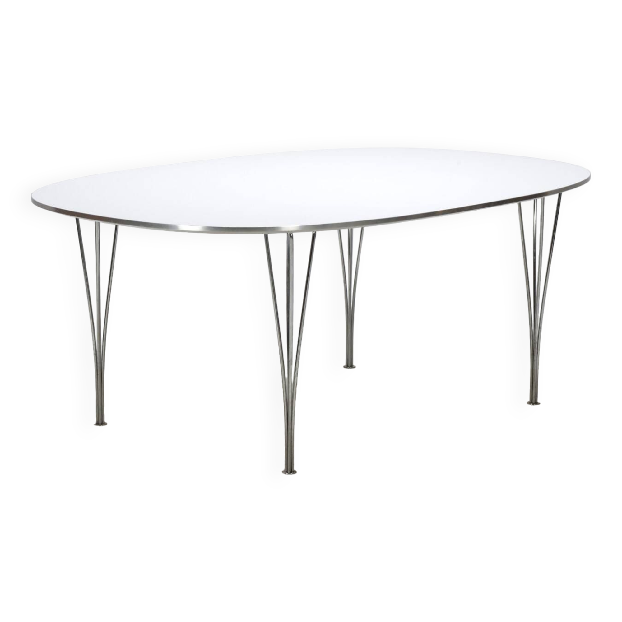 Superellipse table by Arne Jacobsen, Hein, Mathsson for Fritz Hansen, Denmark 70s-80s