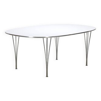 Superellipse table by Arne Jacobsen, Hein, Mathsson for Fritz Hansen, Denmark 70s-80s