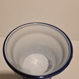 Earthenware tripod vase of Nevers floral decoration