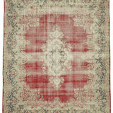 Hand-knotted persian antique 1970s 298 cm x 385 cm beige wool carpet