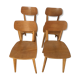 4 vintage beech chairs