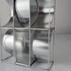Max Sauze original aluminium geometric wall sconce, 1970s