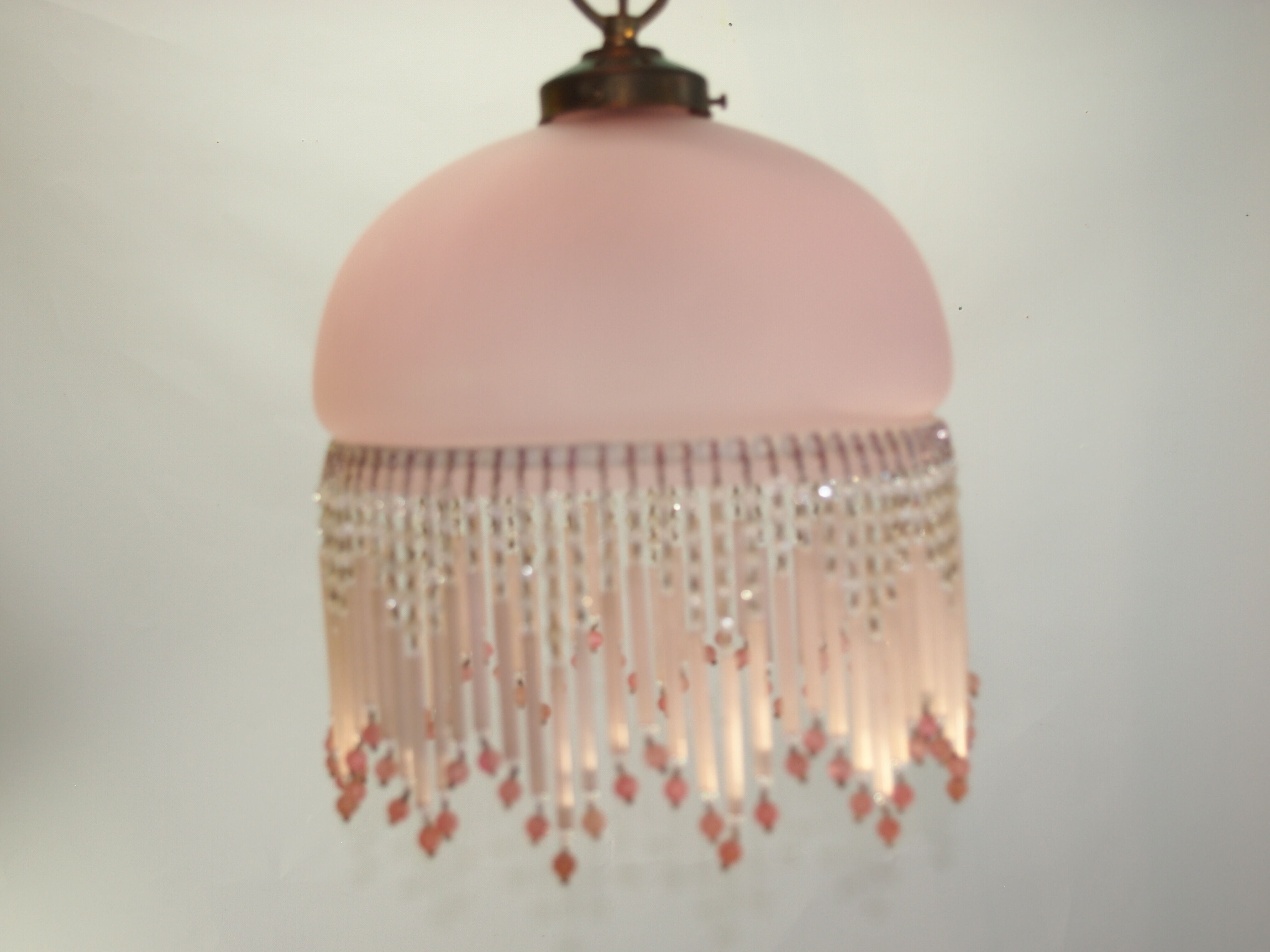 Light suspension/ beaded /vintage appliques