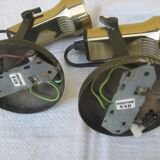 Pair of Lita design spotlights from the 70's, gilded