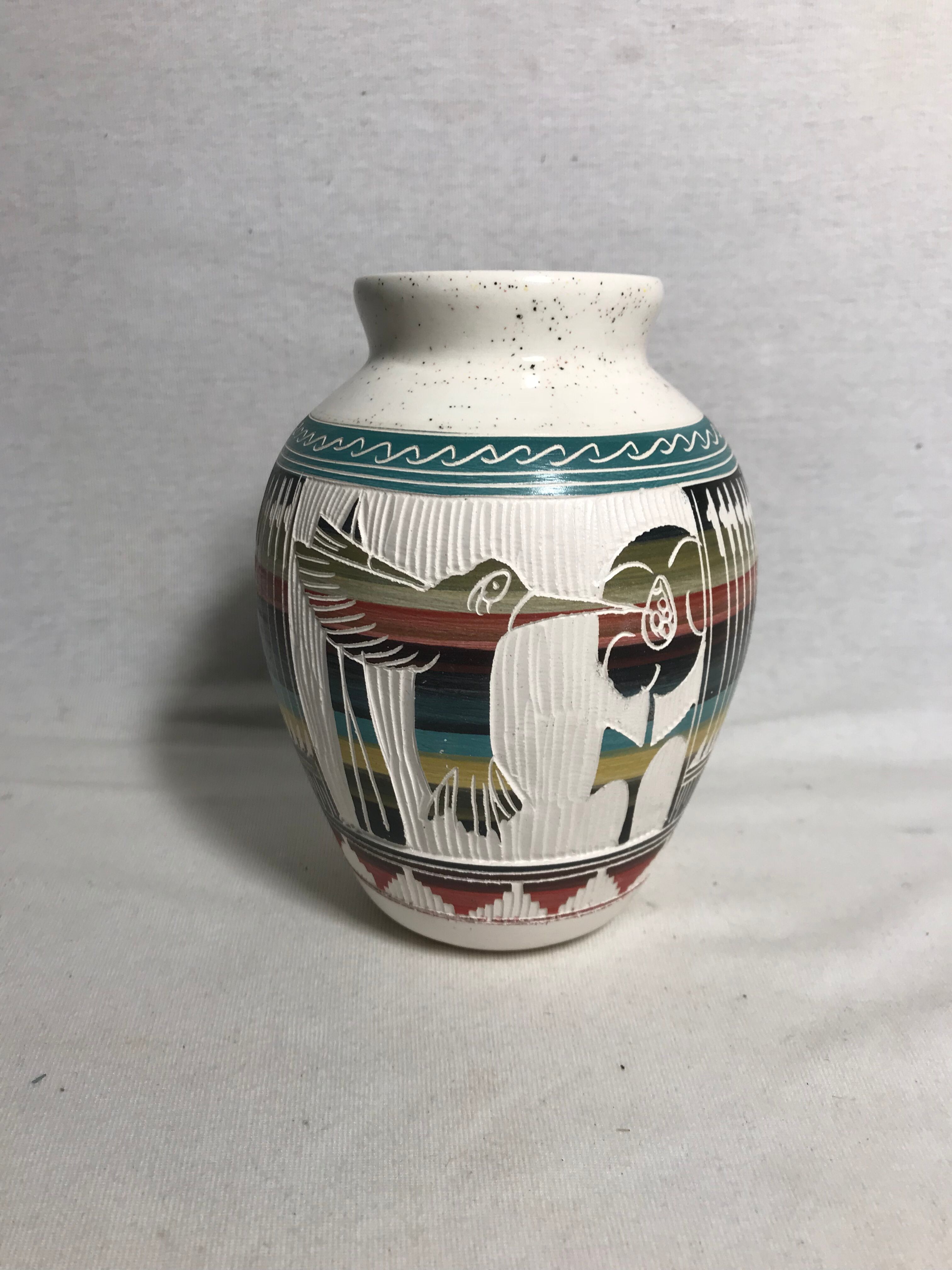 Old glazed ceramic vase
