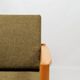 Scandinavian armchair green olive mid century modern design 1960