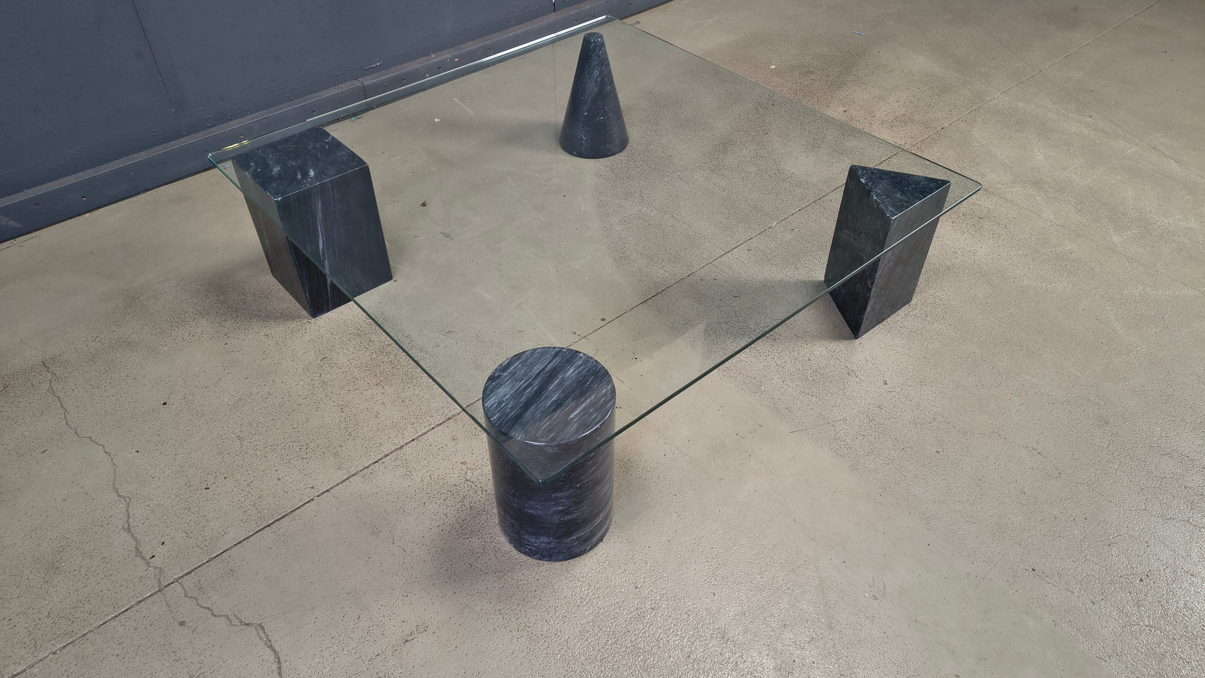 Vintage Italian marble coffee table, 1970s