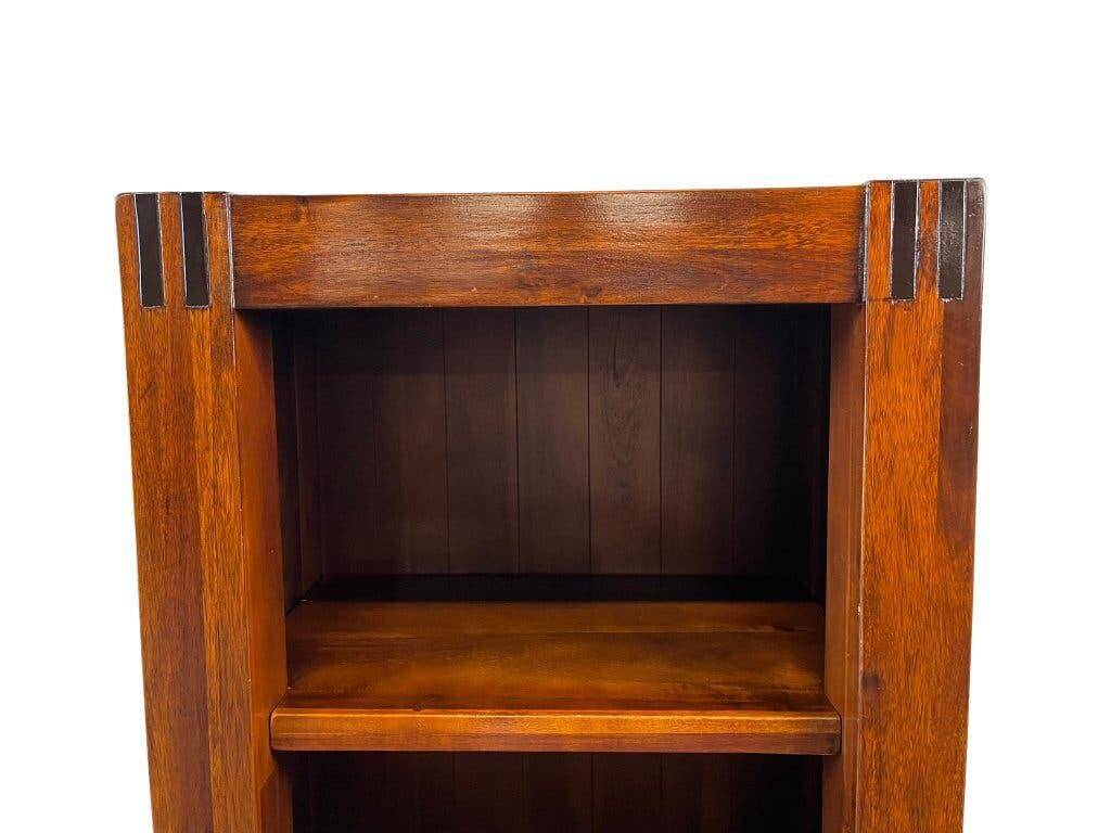 Narrow vintage wooden library / shelf / rack