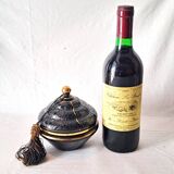 Art Deco Bonbonnière in Black Boom Hyalite Glass from the De Rupel Glassworks