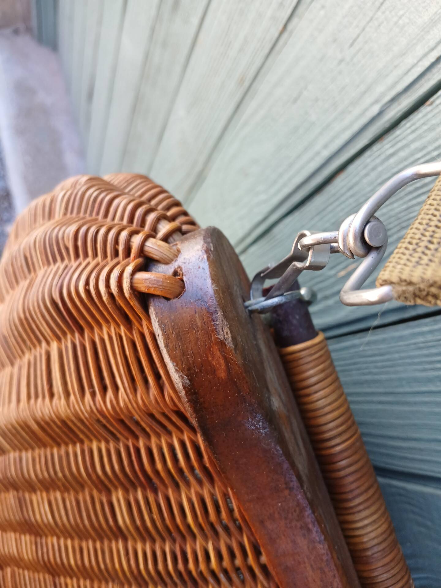 Large handmade wicker fishing basket